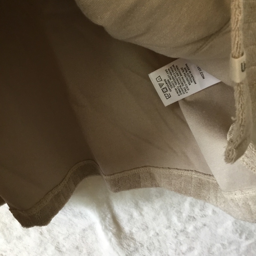 UpWest Beige Collared Half Button-Down Short-Sleeve Top - Picture 5 of 15